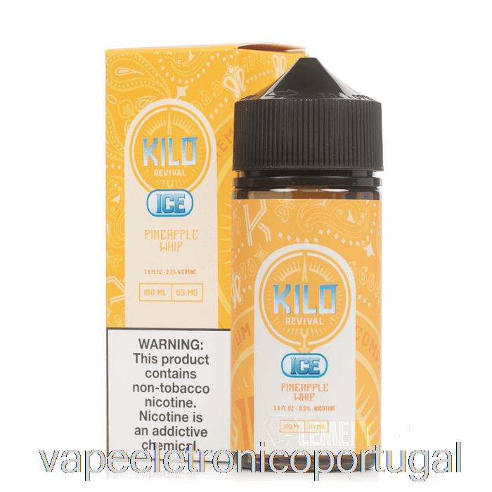 Chicote De Abacaxi Vape Eletrônico Ice - Kilo Revival - 100ml 0mg